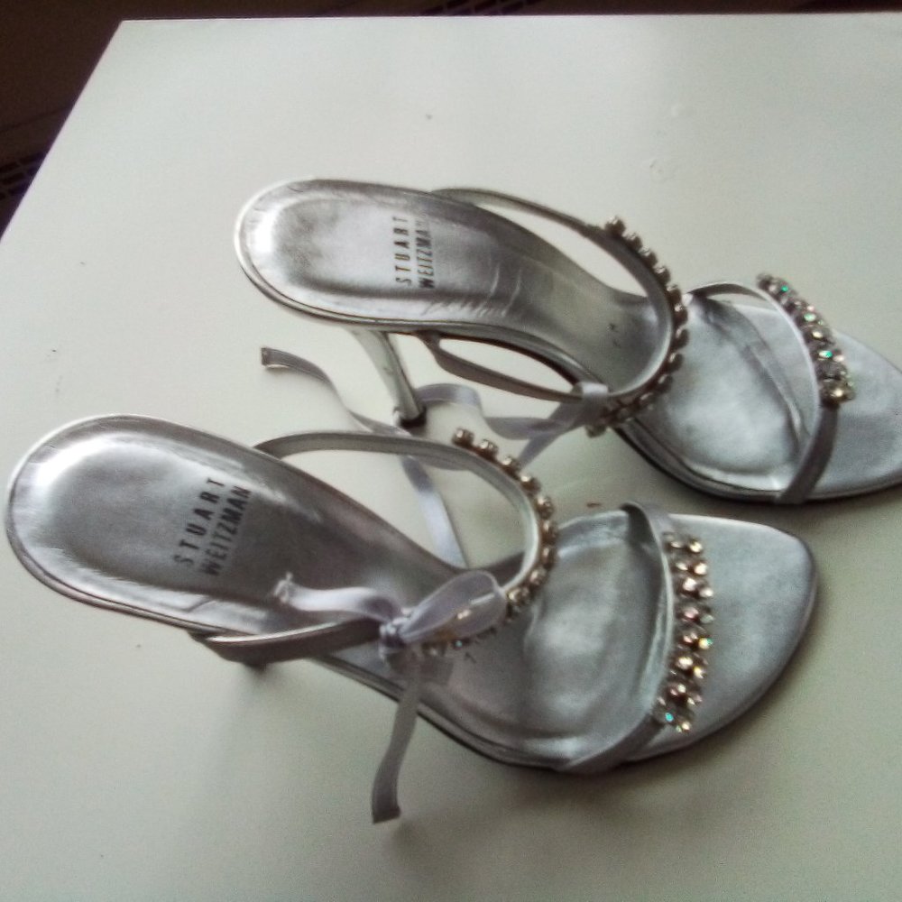 Stuart Weitzman Svarwoski Crystal strappy sandals